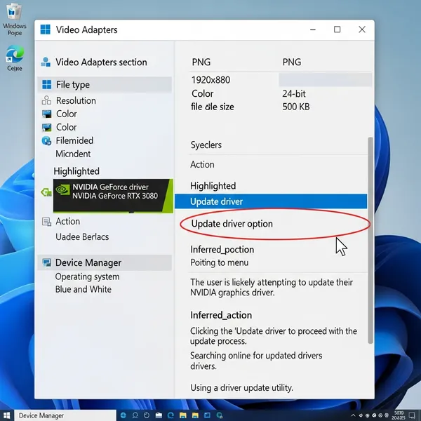 Как обновить драйверы видеокарты через диспетчер устройств Windows для восстановления HDMI