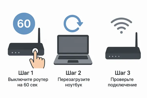 Инфографика: 3 шага для сброса сетевых настроек Windows
